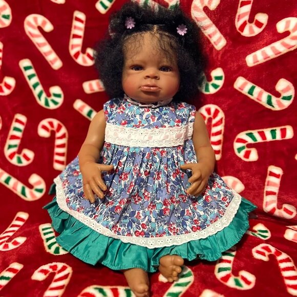 🆕20inch Soft Cloth Body  African American Poseable Limbs Lanny Doll Reborn Baby - Picture 2 of 6